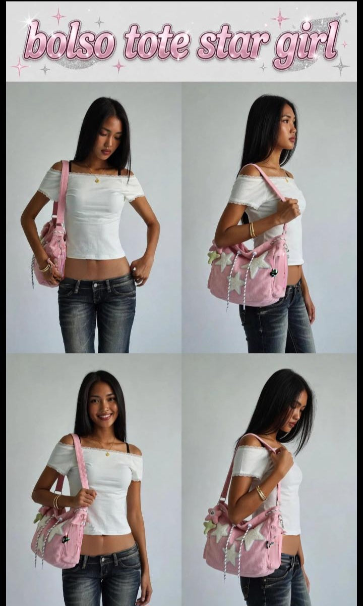 Bolso star girl / tote estudiantil