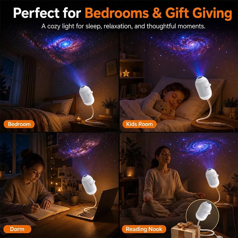 Lámpara Proyector Galaxia LED RGB | 10 Discos + Control Remoto