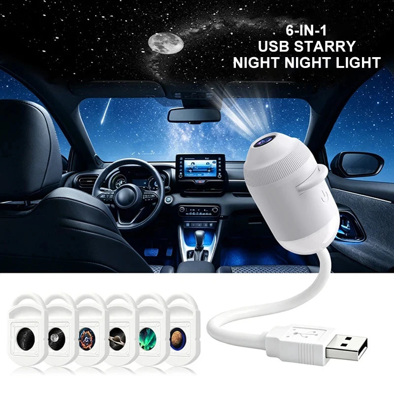 Lámpara Proyector Galaxia LED RGB | 10 Discos + Control Remoto