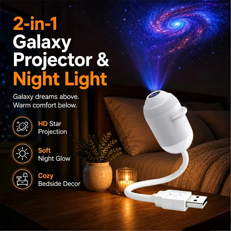 Lámpara Proyector Galaxia LED RGB | 10 Discos + Control Remoto