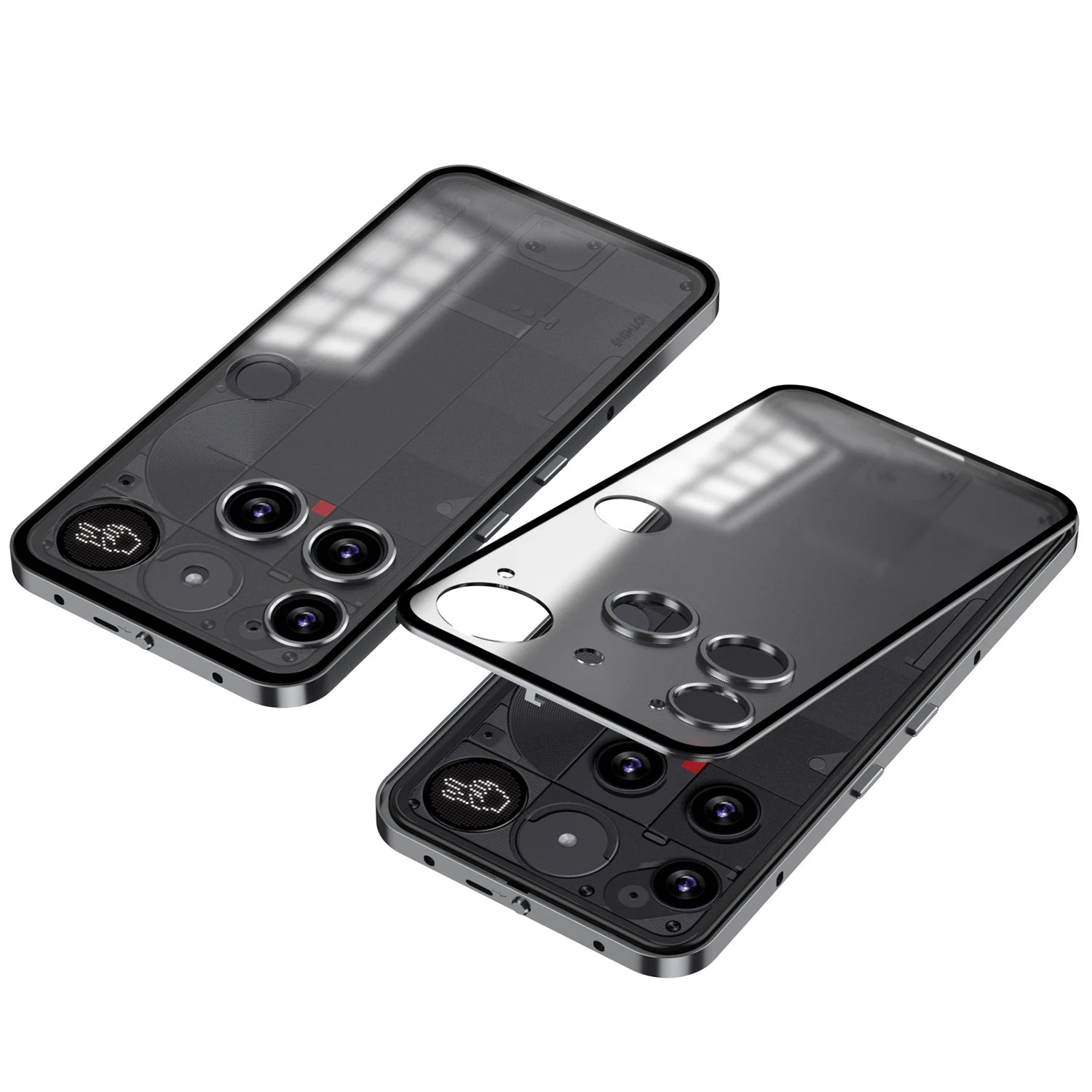 Magnetic Metal Frame Case for Nothing Phone 3 3A Metal Acrylic Back Cover Shockproof Funda For Nothing Phone 3A Pro 3 A Coque