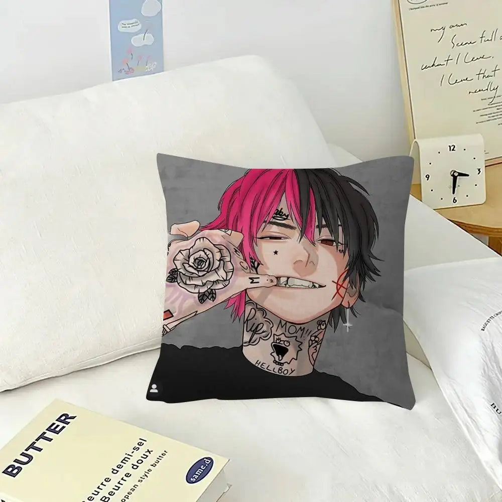Pop Rap Album Lil Peep Hip   Pillow Gift Home Office Decoration Pillow Bedroom Sofa Car Cushion CoverPillow Case
