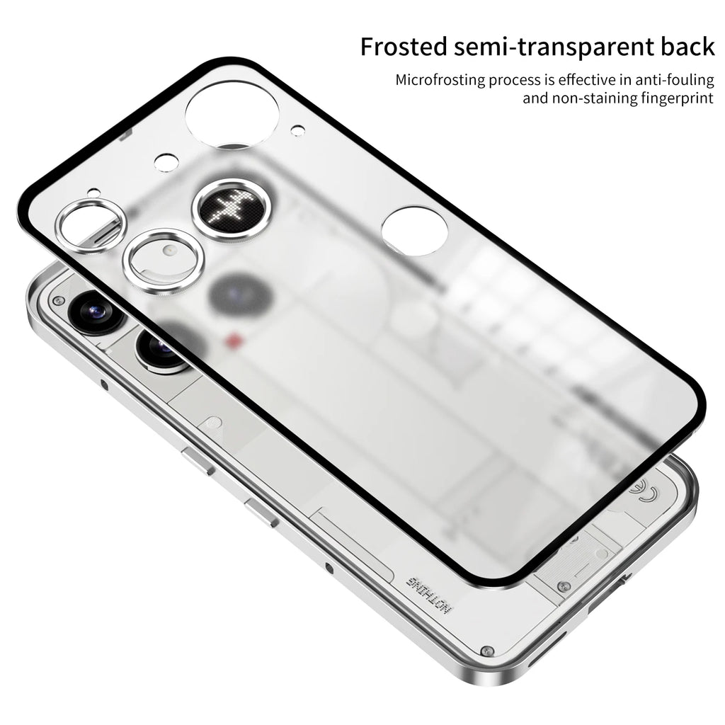 Magnetic Metal Frame Case for Nothing Phone 3 3A Metal Acrylic Back Cover Shockproof Funda For Nothing Phone 3A Pro 3 A Coque