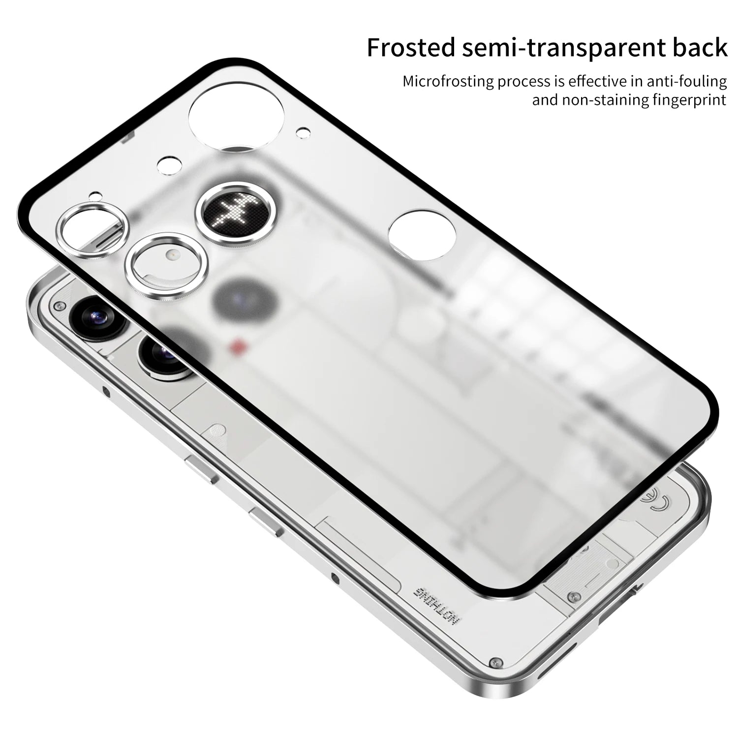 Magnetic Metal Frame Case for Nothing Phone 3 3A Metal Acrylic Back Cover Shockproof Funda For Nothing Phone 3A Pro 3 A Coque