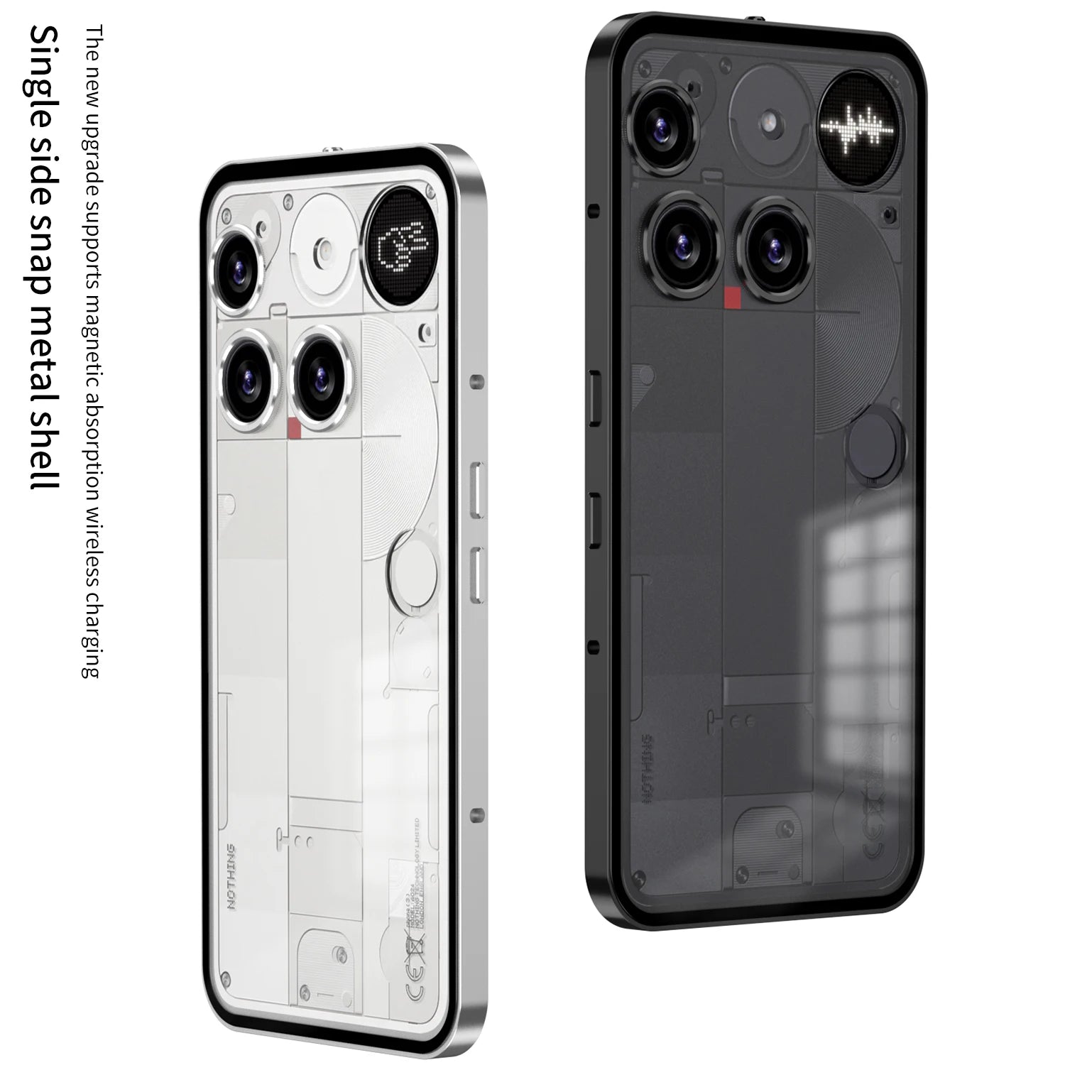 Magnetic Metal Frame Case for Nothing Phone 3 3A Metal Acrylic Back Cover Shockproof Funda For Nothing Phone 3A Pro 3 A Coque