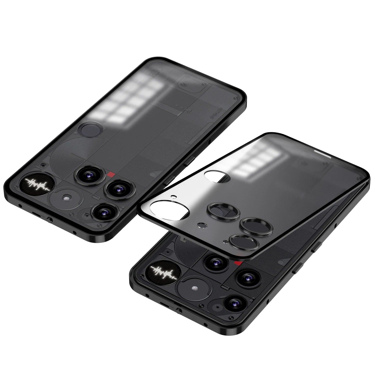 Magnetic Metal Frame Case for Nothing Phone 3 3A Metal Acrylic Back Cover Shockproof Funda For Nothing Phone 3A Pro 3 A Coque