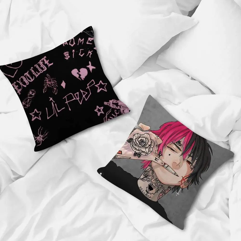 Pop Rap Album Lil Peep Hip   Pillow Gift Home Office Decoration Pillow Bedroom Sofa Car Cushion CoverPillow Case