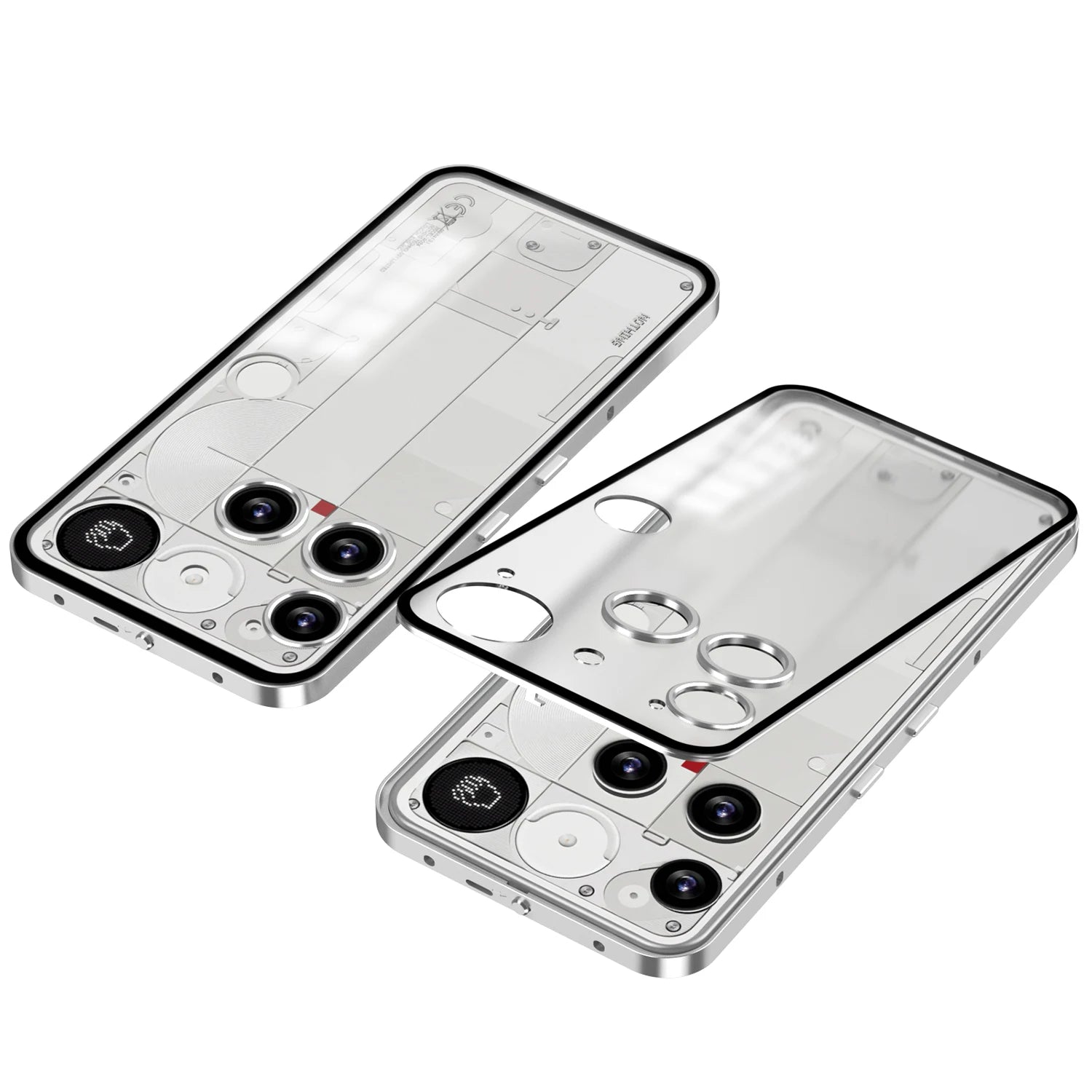 Magnetic Metal Frame Case for Nothing Phone 3 3A Metal Acrylic Back Cover Shockproof Funda For Nothing Phone 3A Pro 3 A Coque